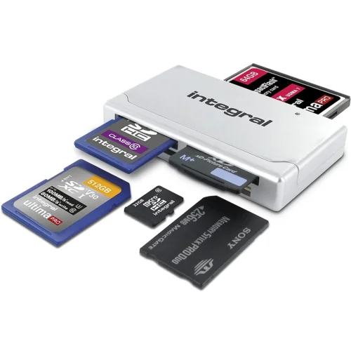 Integral All-in-one Multi USB2.0 Memory Card Reader Adapter - Plug & Play