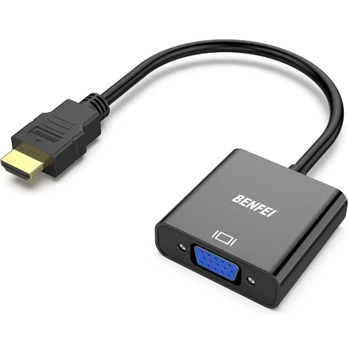 HDMI to VGA, Gold-Plated Adapter- Male to Female for Computer, Desktop, Laptop, PC, Monitor, etc