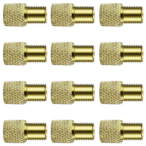 Bike Presta Valve Adapter Convert to Schrader French/uk Us Inflate Tire 12 Packs
