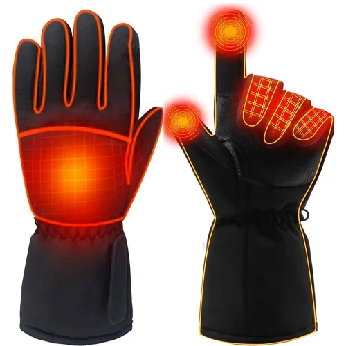 Battery Powered Rechargeable Heated Gloves unisex, Waterproof  Heating Thermal Gloves