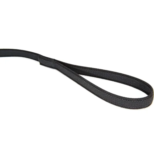 Julius-K9 216GM-S3 Color & Gray Super-Grip Leash with Handle, 20 mm x 3 m, Black-Gray