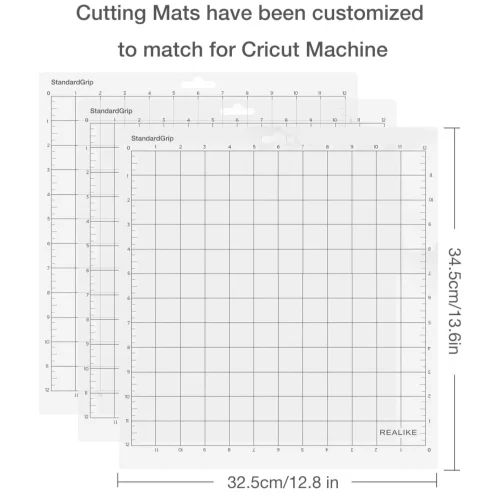 Adhesive Sticky Cutting Mats 3 Pack Replacement Vinyl Cutting mat for Craft Sewing