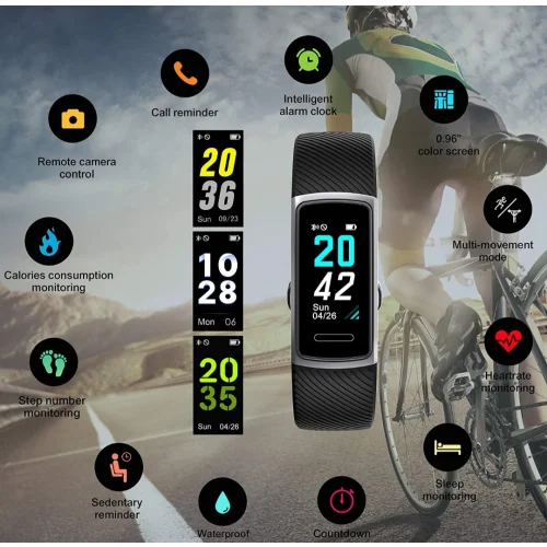 Health Exercise Watch with Heart Rate and Sleep Monitor, Smart Band Calorie Counter, Step Counter