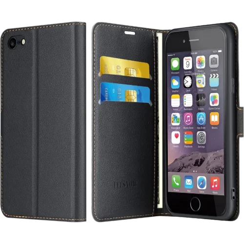 Case for iPhone 6 / 6s, High-grade Leather Flip Wallet Phone Case Cover
