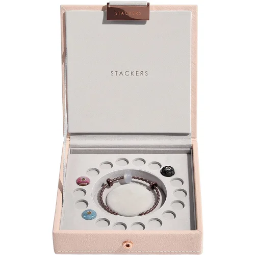 Stackers Blush Pink Charm Lidded Jewellery Box