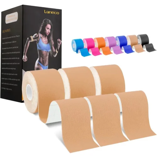 Tape 19.7ft Uncut Per Roll, Elastic Therapeutic Sports Tapes for Knee Shoulder and Elbow, Waterproof