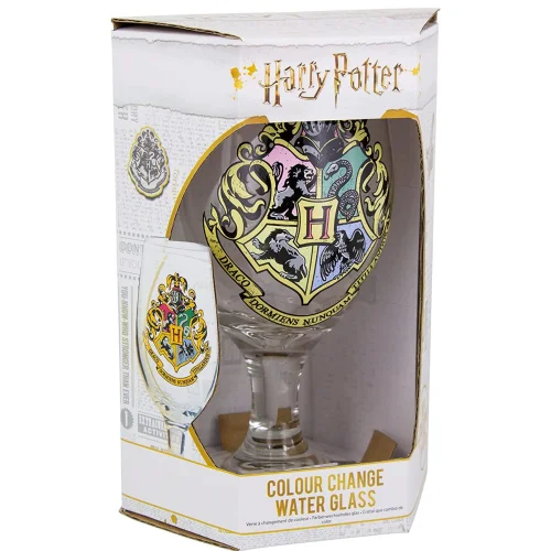 Paladone Harry Potter Hogwarts Crest Colour Change Tumbler Drinking Glass, Multicolor