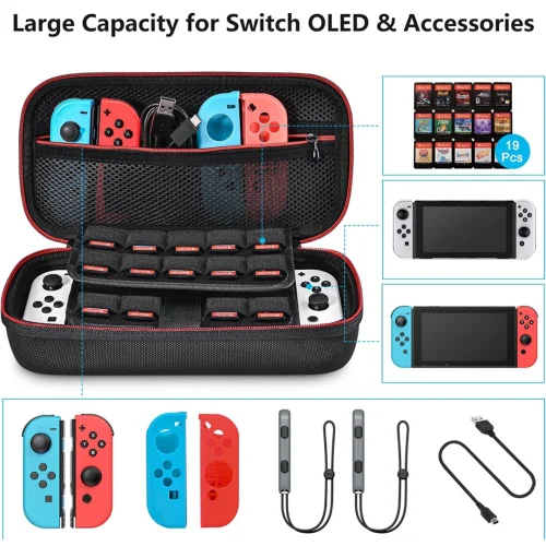 Carrying Storage Case for NS Switch/Switch OLED, Younik Large Storage Case