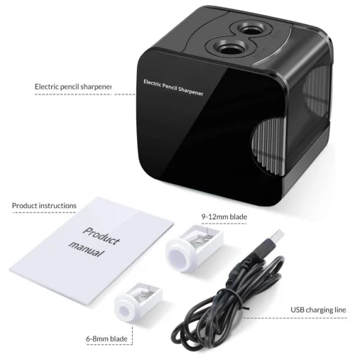 Electric Pencil Sharpener, Powered By USB or Battery Operated Heavy Duty Automatic