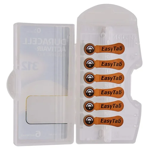 Duracell EasyTab/Activair Type 312 Hearing Aid Batteries Zinc Air P312 PR41 ZL3 Pack of 60
