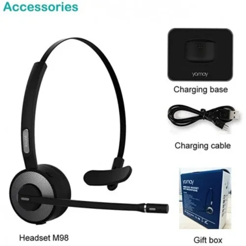 Trucker Wireless Bluetooth Headset with Noise Cancelling Mic for PC Tablet
