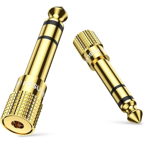 Headphone Adapter jack 6.35mm (1/4 inch) to 3.5mm (1/8 inch)-2 Pack