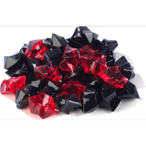 Replacement Electric Fireplace and Wall Fire Decorative Pieces, 500g, Red / Black