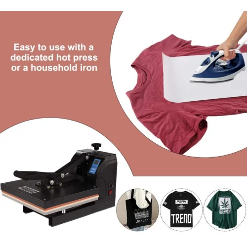 Heat Transfer Vinyl Roll,Iron-on Vinyl HTV Bundle for Heat Press DIY T-Shirts
