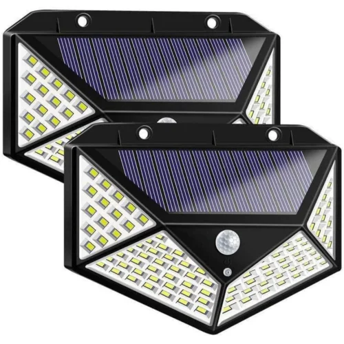 Led Solar Powered Motion Sensor Wall Light Waterproof Security Lamp for Outdoor Garden Pathway