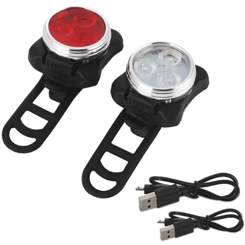 Bike Light Set,Waterproof Mountain Road Bike Lights Rechargeable, Safety & Easy Mount