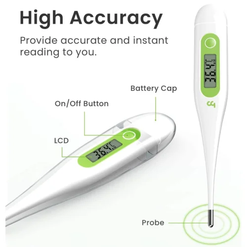 Digital Thermometers, Accurate Switchable Body Temperature Thermometer