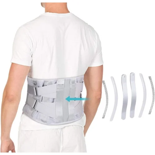 Back Support Belt, Breathable Lower with Aluminum Strips, Double Adjustment, Waist Lumbar Support