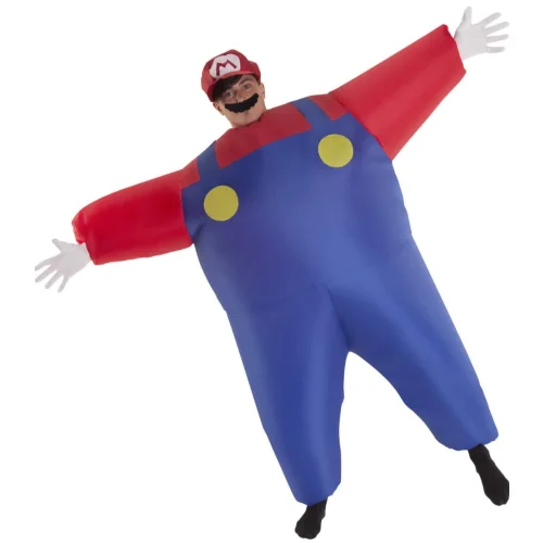 Adult Super Mario and Friends Costumes, 80's Retro Plumber Gaming Outfit
