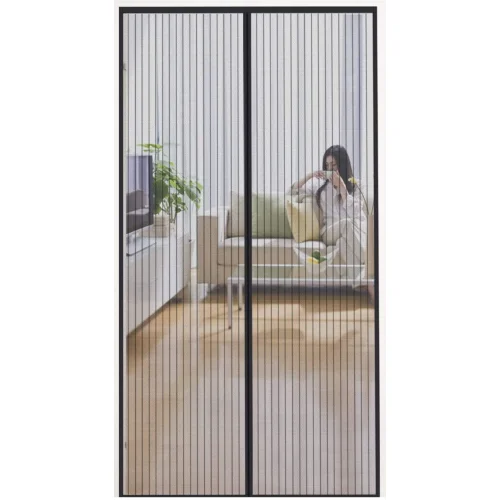 Fly Screen Door Keep Insects, Without Drilling Top-to-Bottom Seal Automatically for Sliding Doors