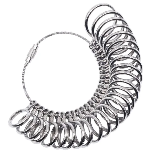 Ring Sizer UK Size Gauge Set Finger Size Measurer Men Women Wedding Rings Sizing Jewellery, A-Z Meta
