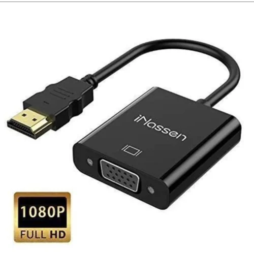 HDMI to VGA Adapter, INassen VGA to HDMI Adapter Converter -Male to Female with 3.5mm Stereo Audio