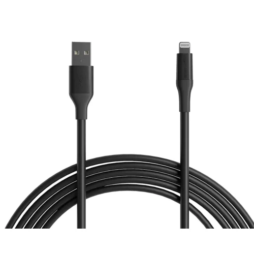 Amazon Basics USB-A to Lightning ABS Charger Cable, MFi Certified for Apple iPhone -  1.8 m, Black