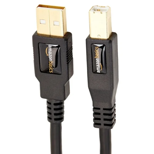 Amazon Basics USB-A to USB-B 2.0 Cable for Printer or External Hard Drive - 1.8 m