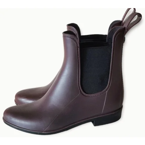 Women's Short Rain Boots Rubber Waterproof Garden Boots Elastic Slip On Ankle